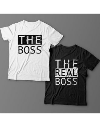 Парные футболки для влюбленных "The boss"/"The real boss"